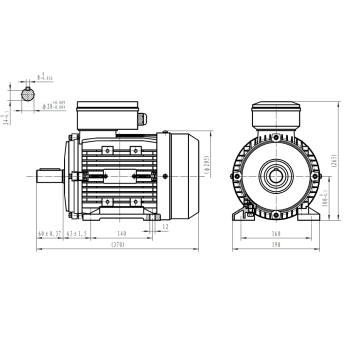 Silnik elektryczny jednofazowy 3,0kW 2800 obr/min. 100B3